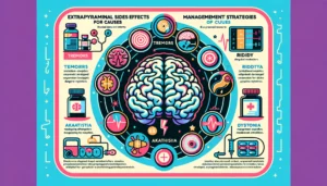 DALL·E 2024 03 02 23.58.40 Generate a wide colorful infographic style image that clearly outlines the causes symptoms and management strategies for extrapyramidal side effec